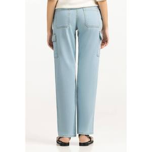 Pantalon cargo en jean vintage pour femme grande taille, taille élastique, séchage rapide, respirant, écologique, poids moyen, haute qualité, meilleur prix - Product Image 4