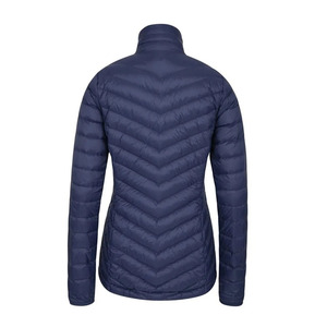 Wholesale <b>Womens</b> Quilted Puffer <b>Jacket</b> Winter Warm Stand Collar Full Sleeve <b>Lightweight</b> Solid Color Polyester Outerwear Coat ODM - Product Image 3