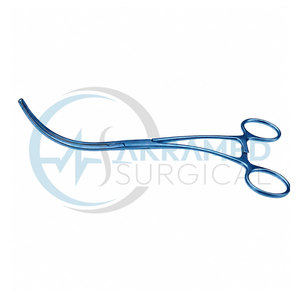 เครื่องมือผ่าตัด DeBakey Vascular Clamp แบบโค้ง ปากจับแบบไม่ทำให้เกิดการบาดเจ็บ  ชุบไทเทเนียม  ด้ามจับแบบงอ ได้รับการรับรองมาตรฐาน CE - Product Image 1
