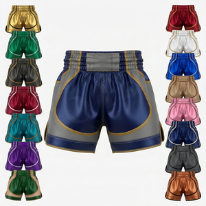MMA Training Gym Sportswear Muay Thai Boxing Shorts Men Satin Fight Custom Panel Style Martial Arts Kickboxing Loose Fit Shorts - Product Image 1