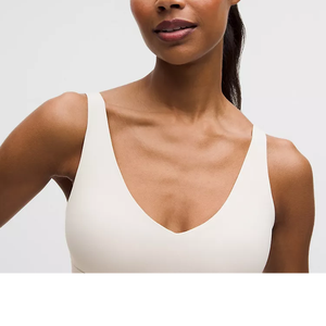 Conjuntos de Pantalones de Yoga de 2 Piezas, Cuello en V, Sin Tirantes, Frente Sólido, Tallas Grandes, Transpirables, de Secado Rápido, Poliéster/Algodón, Cintura Alta, Largo hasta la Rodilla - Product Image 4