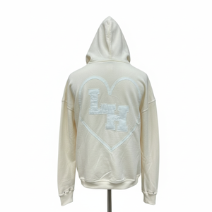 Sweat-shirt à capuche zippé intégral pour homme, avec logo appliqué personnalisé de haute qualité, effet vieilli, devant et dos, disponible en plusieurs couleurs et confortable. - Product Image 2