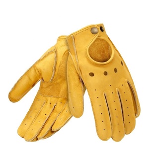 Dernier design, gants de conduite classiques rouges en cuir d'agneau véritable souple pour la protection des mains en hiver, logo personnalisé - Product Image 2