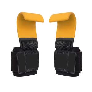 Ganchos de Levantamiento de Pesas de Alta Resistencia con Correa para la Muñeca, Agarres Antideslizantes para Levantamiento de Pesas, Dominadas, Fisicoculturismo y Entrenamiento en Gimnasio - Product Image 1