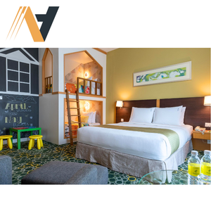 ไม้เนื้อแข็ง Holiday Inn Project OEM ODM โครงเตียงตู้เสื้อผ้าเฟอร์นิเจอร์ห้องนอน - Product Image 2