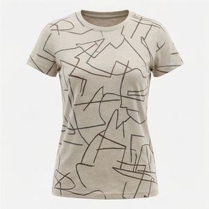 Proveedor Mayorista de Ropa para Mujer, Camisetas de Manga Corta con Cuello Redondo, Camisetas Transpirables de Algodón para Mujer - Product Image 1