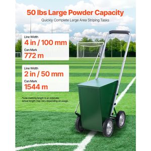 Traccialinee a 4 Ruote Regolabile per 2-4 Linee con Maniglia in Gomma, Capacità 50 lb, Attrezzatura per Atletica Leggera - Product Image 4