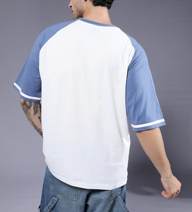 T-shirt Homme Coupe Boxy Oversize 100% Coton Color Block Raglan 240 GSM Écologique Personnalisable avec Logo OEM – Meilleures Ventes - Product Image 2