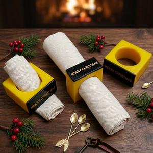 Ensemble d'anneaux de serviette multicolores en os pour une décoration de table vibrante, porte-serviettes artisanal à motif rayé, accessoire de table de luxe style bohème - Product Image 6