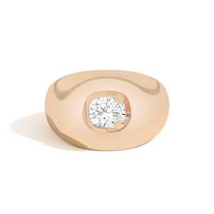 1 Carat 14K 18K Gold <b>Cushion</b> Cut Lab Grown Diamond Engagement Wedding Gift <b>Statement</b> Ring Prong Set Wide Bridal Band Certified - Product Image 1