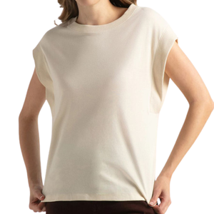 Camiseta sin mangas casual de moda para mujer, con logo frontal, acanalada, transpirable y de corte corto, al por mayor - Product Image 6