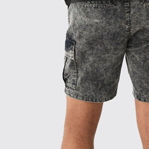Pantalones Cortos de Algodón para Hombre con Lavado Ácido, Fabricación Profesional, Venta Directa de Fábrica, Pantalones Cortos con Lavado Ácido para Hombre con Estampado Personalizado - Product Image 6