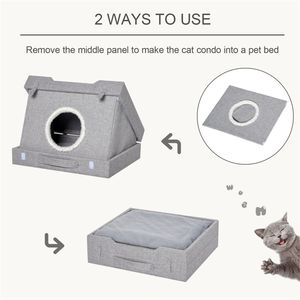 Torre per Gatti e Scale per Animali Domestici, Comoda Cuccia per Esigenze di Arredamento Felino - Product Image 3