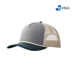 Custom Logo Mesh Trucker <b>Hat</b> Adjustable Cotton Blend Snap Back <b>Cap</b> - Product Image 4
