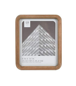 Cadre photo en bois finition naturelle pour décoration organique, affichage mural ou sur bureau, style calme et terreux, cadeau pour mariage, anniversaire, etc. - Product Image 1