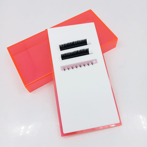Boîte de rangement personnalisée en acrylique rose néon pour extensions de cils, palette anti-poussière, support pour bandes de cils, étui pour cils - Product Image 1