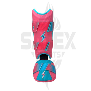 Protection professionnelle personnalisée OEM SATEX SPORTS pour les jambes et les pieds en cuir pour la boxe, le MMA et l'entraînement de kick-boxing - Product Image 1