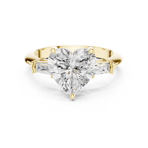 แหวนเพชรทรงหัวใจ 3 กะรัต เพาะเลี้ยงในห้องปฏิบัติการ ตัวเรือนทองคำขาว 18K แหวนเครื่องประดับสั่งทำพิเศษสำหรับงานหมั้นและงานแต่งงาน - Product Image 1