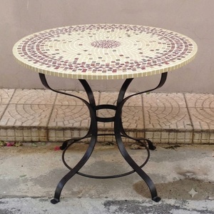 Luxury European Hand Forged Wrought Iron Coffee Table Custom Weather Resistant Outdoor Furniture for <b>Garden</b> Courtyard 4 <b>Seater</b> - Product Image 2