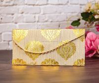 Enveloppes portefeuilles en brocart Shagun faites à la main avec bouton magnétique, pour cadeaux de fête indiens, mariage, nouvel an, Diwali, réutilisables