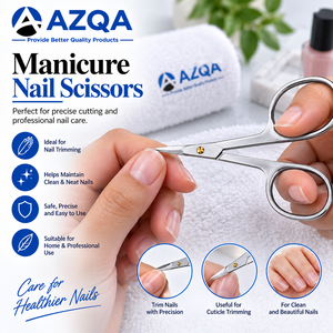 Tijeras para cutículas y uñas de acero inoxidable de alta calidad con cuchillas curvas afiladas, herramienta profesional para el cuidado de las uñas. - Product Image 5
