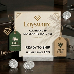 Moissanite Iced Out <b>Watch</b> for Men Wholesale OEM <b>Custom</b> <b>Logo</b> Hip Hop Bling Wristwatch Manufacturer India - Product Image 1