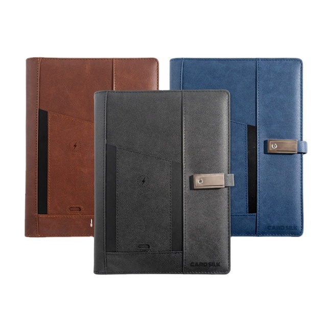CARDSILK Charging Journal with logo Customization Ideal for Gift Sets for Men and Branding Trending Products 2025 Smart Diary Loose-leaf
