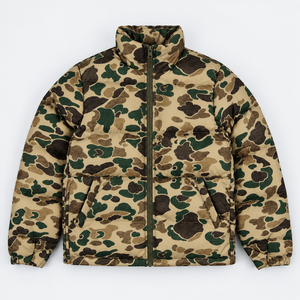 Custom Duck <b>Camo</b> Puffer <b>Jacket</b> – <b>Men</b>’s Insulated Hunting <b>Jacket</b>, Outdoor Winter <b>Camo</b> Coat - Product Image 1