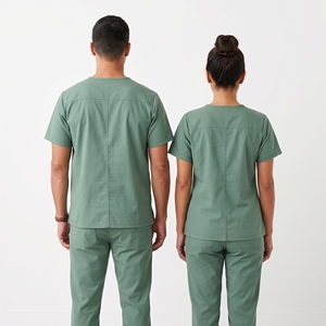 Custom logo High Quality Canvas Medical Uniforms V-Neck <b>Scrubs</b> <b>Top</b> Breathable Anti-Wrinkle Unisex Healthcare Professionals - Product Image 3