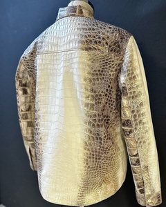 Chemise en cuir gaufré vieilli blanche pour homme, style vintage streetwear, boutonnée, haute qualité, décontractée, nouvelle collection - Product Image 3