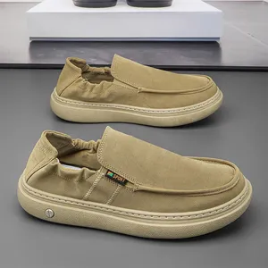 Mocasines Verdes Sin Cordones para Hombre - Zapatillas Planas de Lona Suave, Zapatos Casuales, Zapatos de Conducir para Primavera, Ideales para el Trabajo, Viajes y el Día a Día - Product Image 4