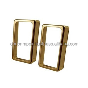 Un par de sujetalibros geométricos dorados con diseño geométrico cuadrado de metal, para libros, revistas, diarios, hogar y oficina modernos - Product Image 5