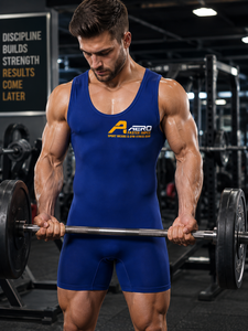Trajes de Lucha Libre Personalizados AERO, Singlets para Levantamiento de Pesas, Alto Rendimiento, 100% Poliéster, 140g, Sin Cuello - Product Image 2