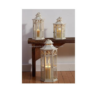 Lanterne décorative vintage en fer rustique, porte-bougie durable de haute qualité pour la décoration de la maison, du patio, du balcon, du jardin, de la table - Product Image 1