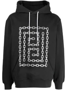 Sudadera con Capucha de Diseño de Cadena Negra Personalizada OEM para Hombre, Sudadera con Capucha de Algodón Grueso, Ropa Casual de Calle para Otoño - Product Image 4