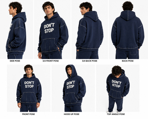 Sweat à capuche personnalisé pour homme, imprimé, manches longues, style streetwear, vêtement d'hiver, en molleton de coton French Terry 450 GSM - Product Image 5