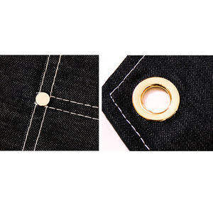 Delantal de Peluquería de Lona Negra con Bolsillos de Cuero, Duradero y Ajustable para Uso en Salón, Estilo Moderno, Color Personalizable - Product Image 5