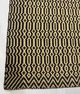 Handmade Geometric Wool <b>Rug</b> Black Beige Handwoven Wool Area <b>Rug</b> <b>Boho</b> Tribal Carpet for Home Decor - Product Image 5
