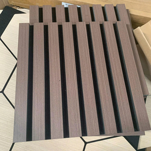 Panneaux muraux acoustiques modernes en placage naturel avec âme en caoutchouc, laine de bois décorative MDF pour la maison, le salon, la salle de sport - Acoustique en polyester - Product Image 1