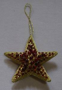 Ornements de Noël en broderie Zari en forme de chaussette et d'étoile, produits magnifiques pour la décoration de la maison - Product Image 6