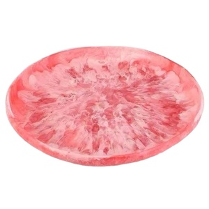 Assiette de service en résine sur mesure, vaisselle décorative faite à la main pour la décoration de la maison et les cadeaux pour les mariages et les fêtes - Product Image 1