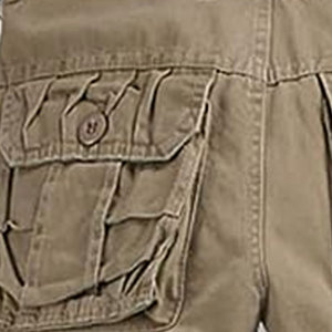 Pantalon cargo homme de haute qualité en toile de coton, idéal pour l'extérieur, formel, long, avec taille élastique et cordon de serrage, respirant et imperméable - Product Image 6