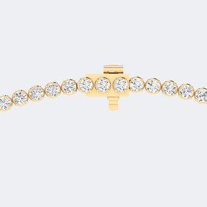 สร้อยคอเทนนิสเพชรทรงกลม 8.00 กะรัต ทอง 14k เพชรเลี้ยงในห้องปฏิบัติการ สี D ความสะอาด VVS ฝังแบบ Prong Set ดีไซน์ Eternity Link สำหรับผู้หญิง - Product Image 4