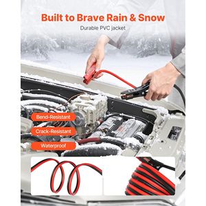 Cavi di avviamento per auto da 20 piedi, calibro 4, per impieghi gravosi, per avviamento di emergenza di batterie deboli o scariche, strumenti per batterie auto - Product Image 5