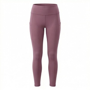Leggings de Yoga de Cintura Alta para Mujer, Largos, de Color Sólido, Elásticos, Transpirables, Tejidos sin Costuras, Estilo Deportivo con Bolsillos - Product Image 1