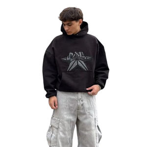 Sudaderas con Capucha de Algodón Oversize de Felpa Premium con Hombros Caídos, Venta al por Mayor, Compra a Granel, Lisas, Precio Económico, con Estampado Gráfico - Product Image 4