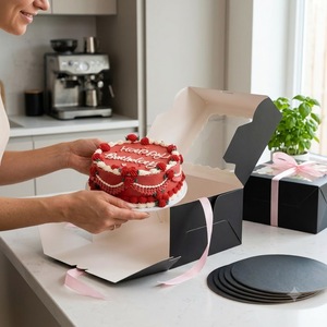 Boîte à gâteau en carton verni recyclable auto-élevable du Vietnam, emballage personnalisé pour boulangerie, best-seller - Product Image 4