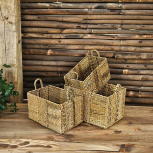 Cestas Multifuncionales Vintage Tejidas a Mano con Jacinto de Agua, Ecológicas y Económicas, con Asa Cómoda para el Dormitorio - Product Image 4