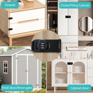 Serratura a Combinazione Senza Chiave per Porte Pieghevoli, Armadi e Credenze, Chiusura a Manopola con Codice, in Lega di Zinco - Product Image 2