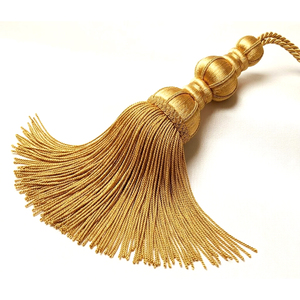 Gold Bullion <b>Wire</b> Tassels For Vestments Polyester Trimming Gold Bullion Tassel Trimming for <b>Curtains</b> - Product Image 1